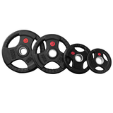 Tri-Grip Olympic rubber weight plates